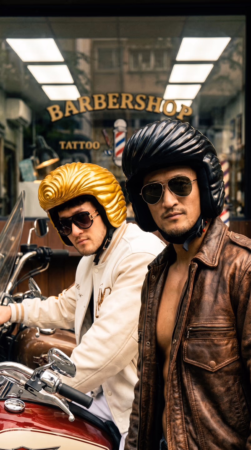 Pompadour Helmet